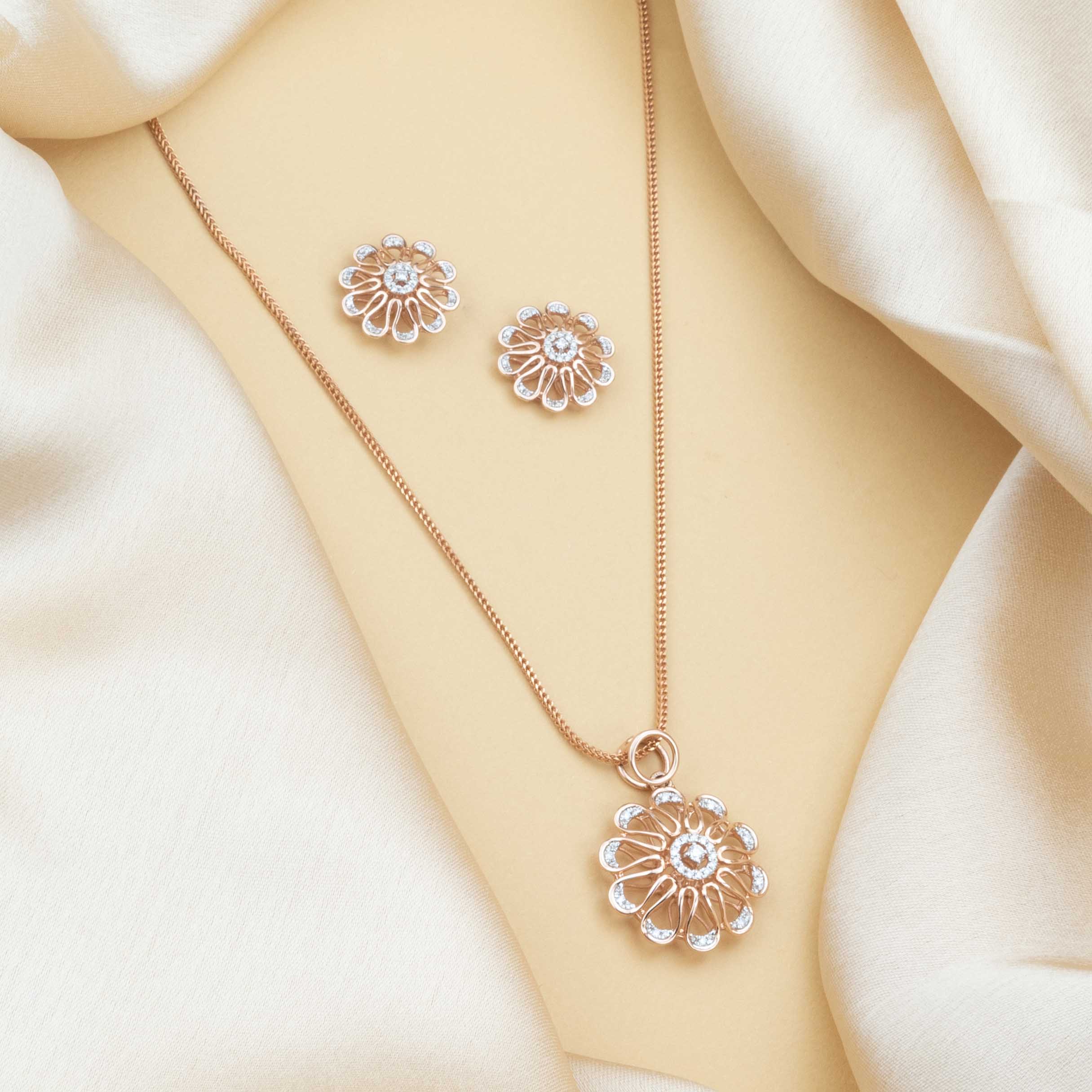 Diamond Pendant Set